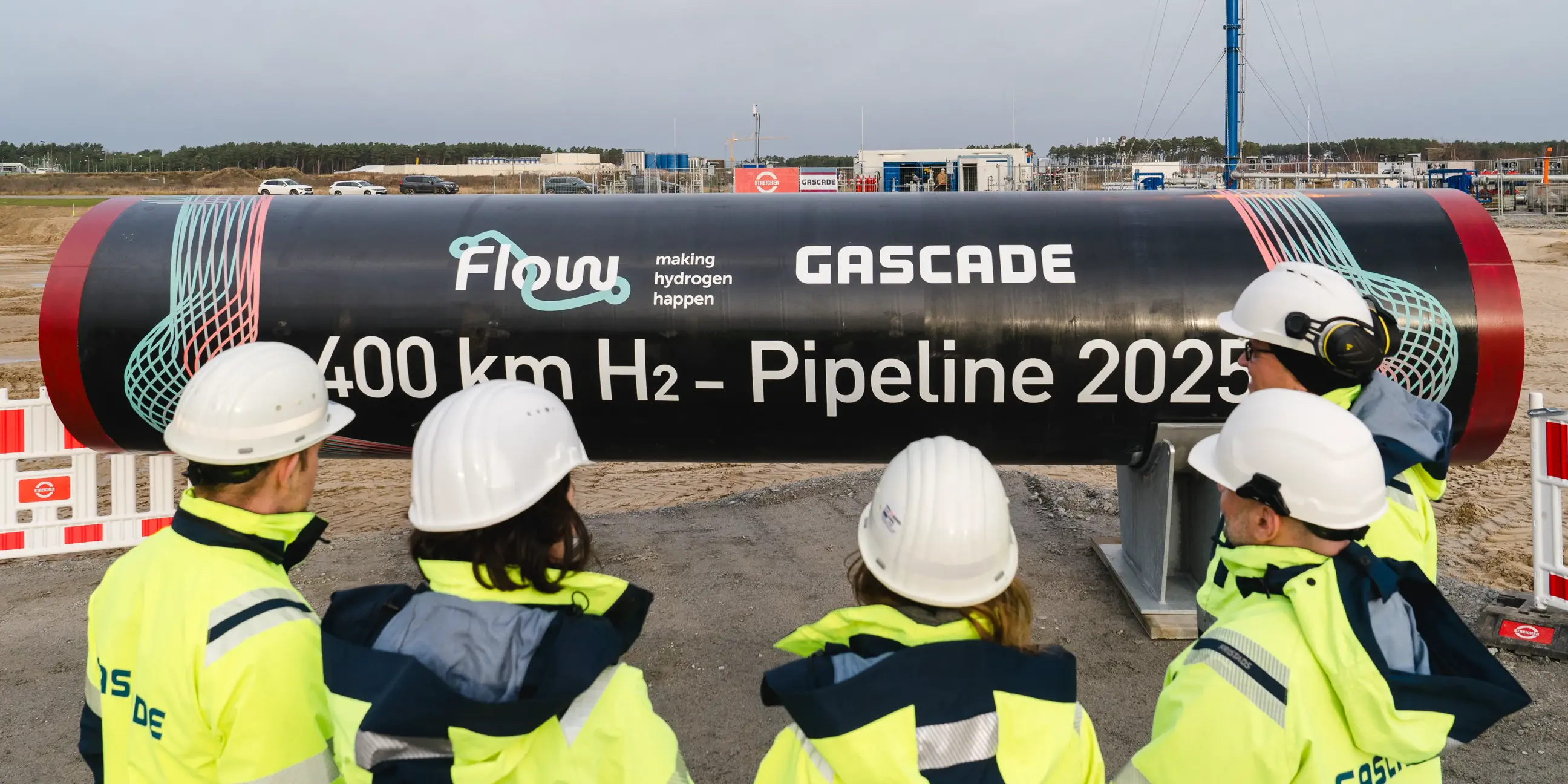 GASCADE Inbetriebnahme 400 Km H2 Pipeline